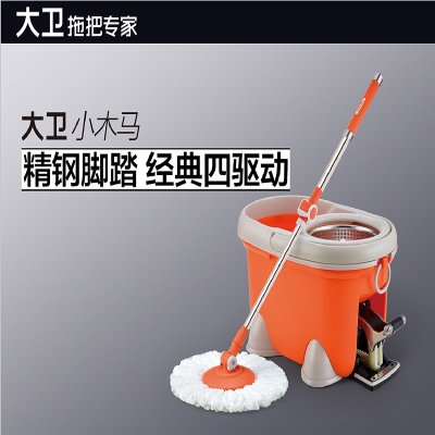 大衛(wèi)小木馬四驅(qū)動(dòng)大衛(wèi)旋轉(zhuǎn)拖把桶省力拖把拖布墩布